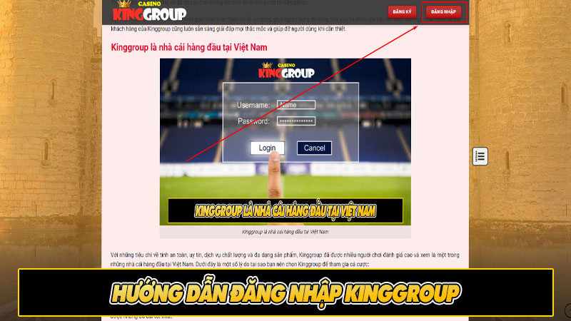 Hướng dẫn đăng nhập Kinggroup